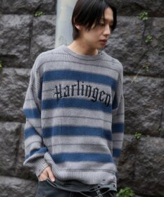 WEGO 【ユニセックス着用ITEM】アゼアミボーダーニットプルオーバー