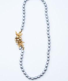 monshiro 【ガラスパール/スワロフスキー】ハナビワトトリショート ネックレス