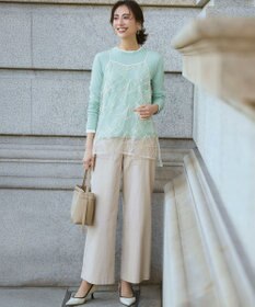 23区 【見上愛さん着用】シアーフライス レイヤード ロンTEE