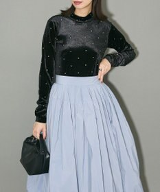 Green Parks ラインストーンハイネックトップス