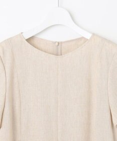 自由区 【カタログ掲載・接触冷感・UVカット・洗える】リネンミックスツィル ワンピース