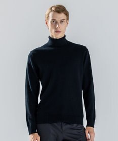 JOSEPH HOMME ピュアカシミヤ　タートルネックニット ブラック系