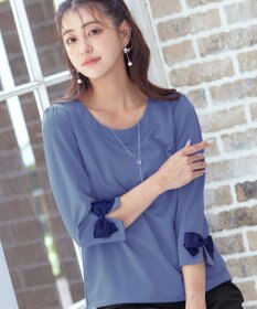 Tiaclasse 【洗える】グログランリボンカットトップス