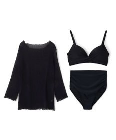 San-ai Resort（三愛水着楽園） 【WEB限定】シアー素材トップス3点セット水着