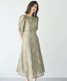 YECCA VECCA レース切替フレアドレス