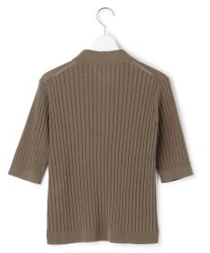 23区 【先行予約】ワイドリブ 五分袖 ポロニット