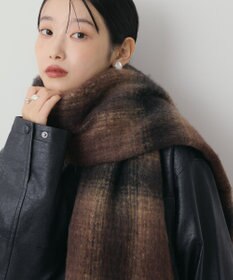 AMERICAN HOLIC チェックシャギーマフラー