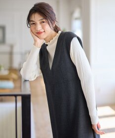 ANY 【洗濯機可】ウォームニットフリルプルオーバー