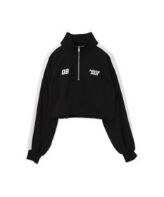 WEGO 刺繍ハーフジップショートスウェット