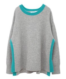 AMERICAN HOLIC 配色ニットポコポコプルオーバー