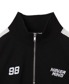 WEGO 刺繍ハーフジップショートスウェット