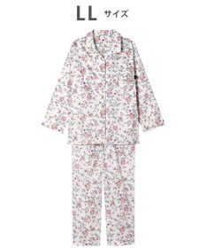 WACOAL ワコール_リラックス＆スリープ パジャマ 綿100%(本体) サテン 長袖 長ズボン ミントン レディース NDX555 /ワコール