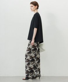 ICB L 【洗える】 ブラッシュプリント ワイドパンツ