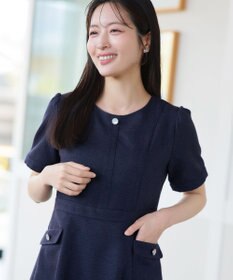 Tiaclasse 半袖サマーツイードワンピース