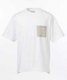 JOSEPH ABBOUD MOUNTAIN 【SPACE】OG綿スクエアドットプリント ポケTシャツ