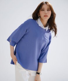 ANY SIS 【アイスタッチ】ボートネックニット プルオーバー