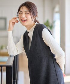 ANY 【洗濯機可】ウォームニットフリルプルオーバー