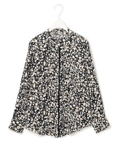 ICB 【WEB限定カラーあり・速乾・洗える】BackSatinAmunzen バンドカラーブラウス