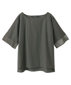 YECCA VECCA レースMIXドルマンブラウス