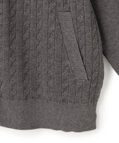 J.PRESS MEN 羽織るだけで整う大人の品格【ストレッチ / イージーケア】【FLEX YARN】ケーブルニット ブルゾンライク カーディガン