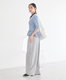 earth music&ecology ダブル衿ペプラムプルオーバー