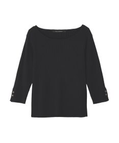 YECCA VECCA 袖釦7分袖リブニット