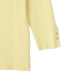 YECCA VECCA 袖釦7分袖リブニット