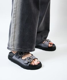 BONTRE 【LucaGrossi/ルカグロッシ】ビジュー厚底ラフィアサンダル/ L116S-VS