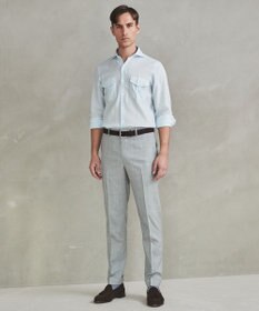 GOTAIRIKU ノルマンディリネン使用【洗える】カッタウェイカラー ソフトリネンシャツ