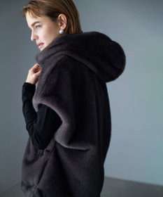 ICB 【洗える】ミンクライクファー フーディジレ コート