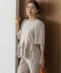 組曲 S ご好評につき追加生産【WEB限定】ジョーゼットジャージーティアード ブラウス