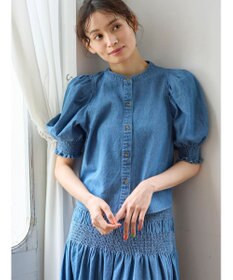 Green Parks ・ＳＵＧＡＲ　ＳＰＯＯＮ　デニムパフブラウス