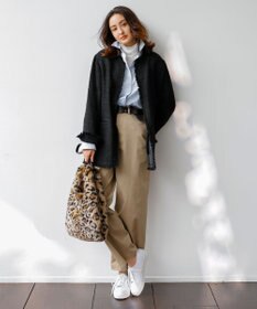 ICB ライトツイード ノーカラージャケット