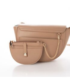 UNBILLION cachecache 財布ポーチ付きハーフムーンショルダーバッグ