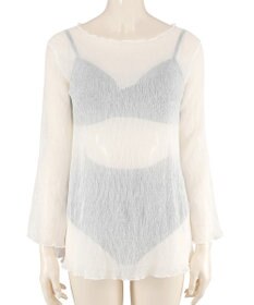 San-ai Resort（三愛水着楽園） 【WEB限定】シアー素材トップス3点セット水着