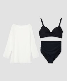 San-ai Resort（三愛水着楽園） 【WEB限定】シアー素材トップス3点セット水着