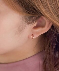 Phoebe 【K10】ダブルハーフプープピアス　ローズゴールド
