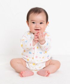 MIKI HOUSE HOT BISCUITS 【60-70cm】 長袖ボディシャツ(前開き)