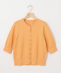 組曲 【5色展開・洗える】MINA半袖 カラーカーディガン