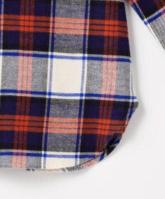 J.PRESS LADIES コットン起毛タータンチェック ショート丈 シャツ ブラウス