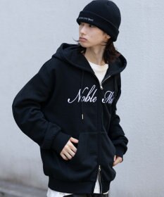 WEGO 【25年秋冬新作/ユニセックス着用ITEM/SMLサイズ展開】グラフィックロゴダブルZIPパーカー