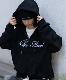 WEGO 【25年秋冬新作/ユニセックス着用ITEM/SMLサイズ展開】グラフィックロゴダブルZIPパーカー