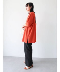 Green Parks バックフォトプリント半袖チュニック