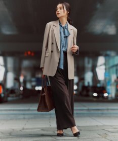 UNFILO ウールライク ダブルブレスト ジャケット