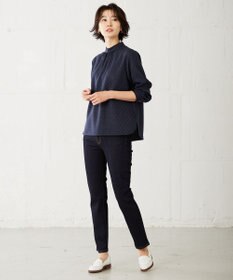 J.PRESS LADIES 【洗える・吸水速乾】 ライトアムンゼンドットPT リボン ブラウス