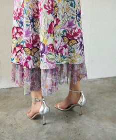 GRACE CONTINENTAL フラワーガーデンプリントスカート