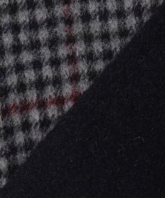 J.PRESS LADIES 【リバーシブル】ウールナイロンリバーチェック スタンドカラー コート