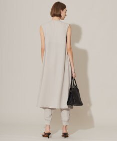 ICB 【接触冷感・UVケア・速乾・洗える】FluidBackSatin ロングジレ