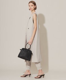 ICB 【接触冷感・UVケア・速乾・洗える】FluidBackSatin ロングジレ