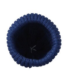 MIKI HOUSE HOT BISCUITS 【46-56cm】 ぼん天付きケーブル編みニット帽子